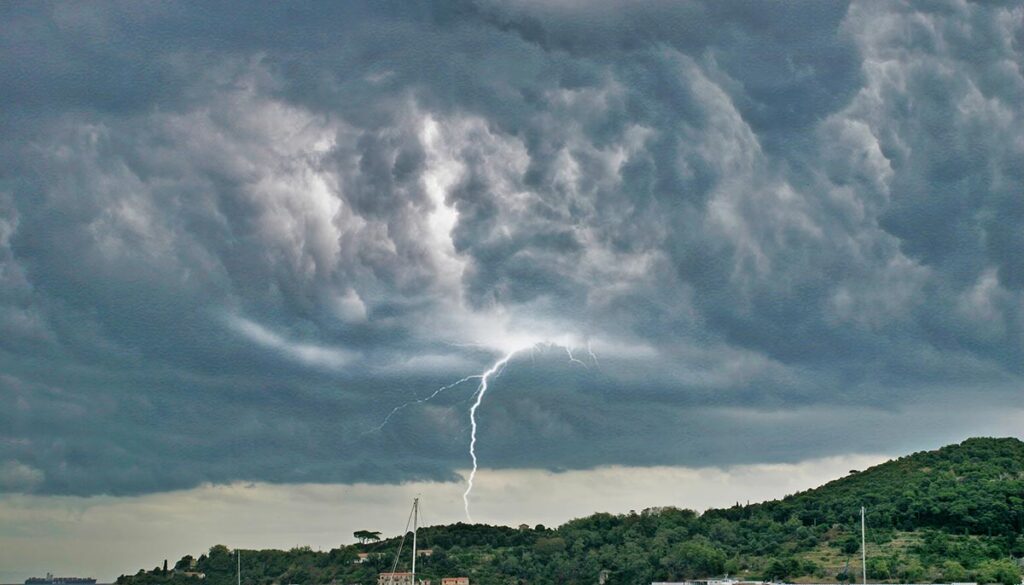 Storm with lightning