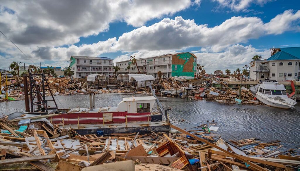 Hurricane wreckage in Florida