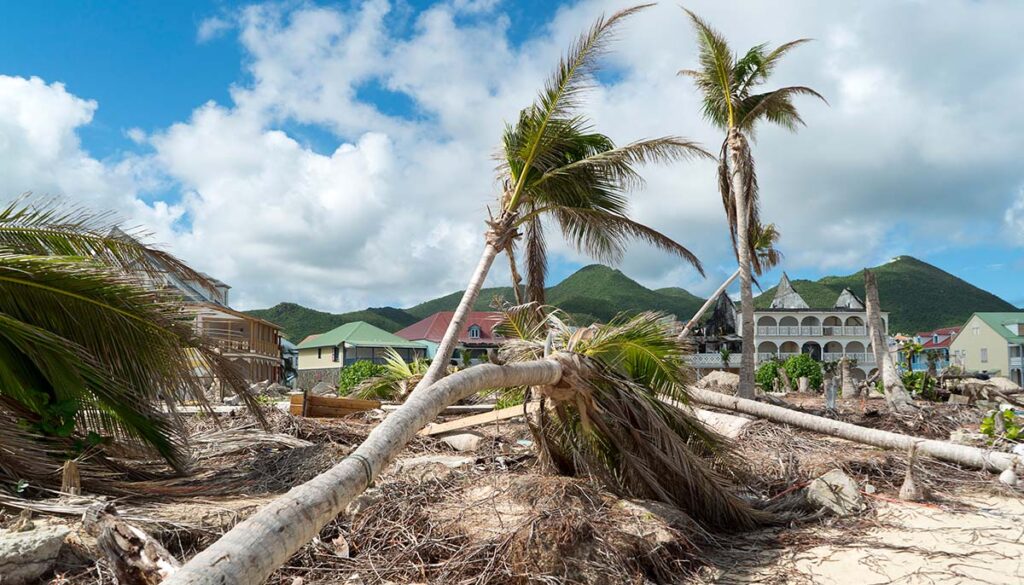 Hurricane damage