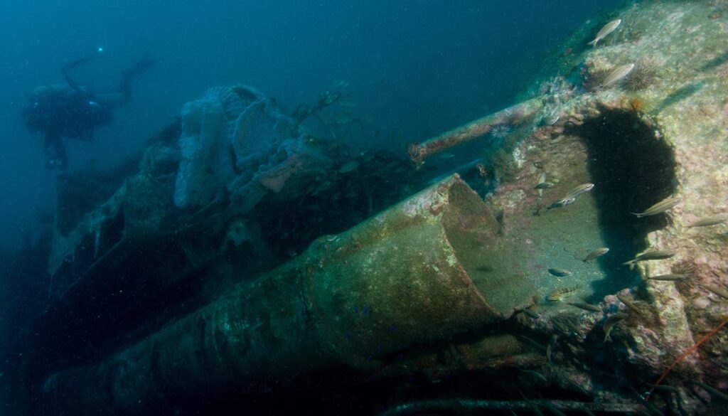 Sunken submarine